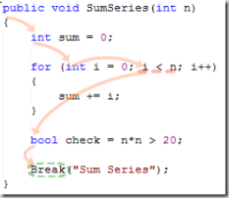 Loop variable highlighting in source code