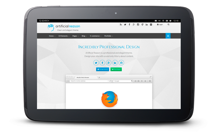 Ubuntu tablet mockup